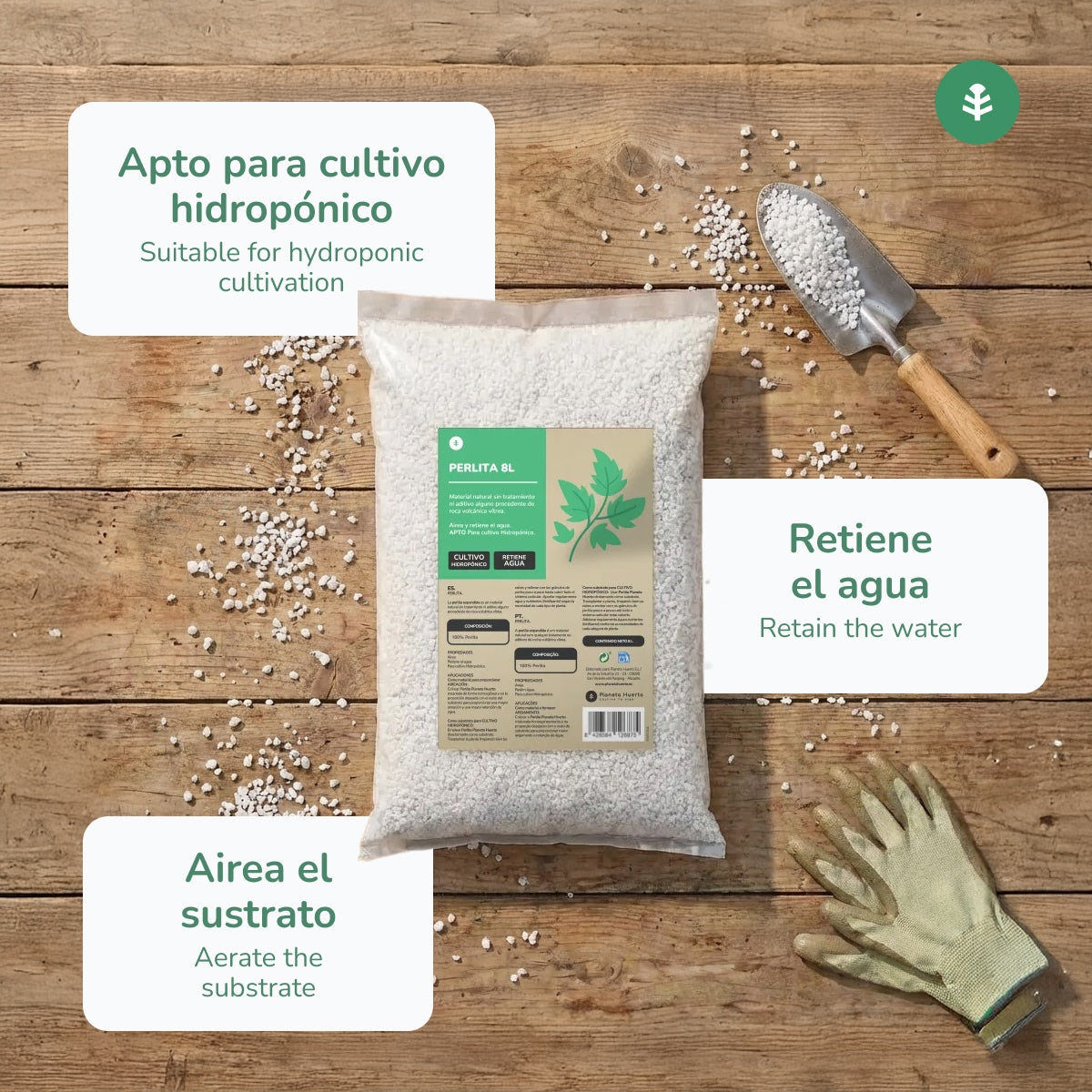 Pack 2xPerlite Planeta Huerto 8 Litres