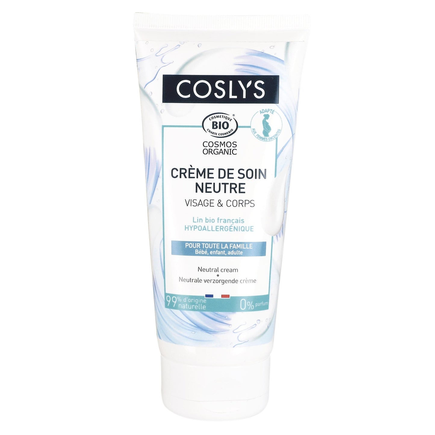Neutrale, parfümfreie Feuchtigkeitscreme für Gesicht und Körper Coslys 200 ml