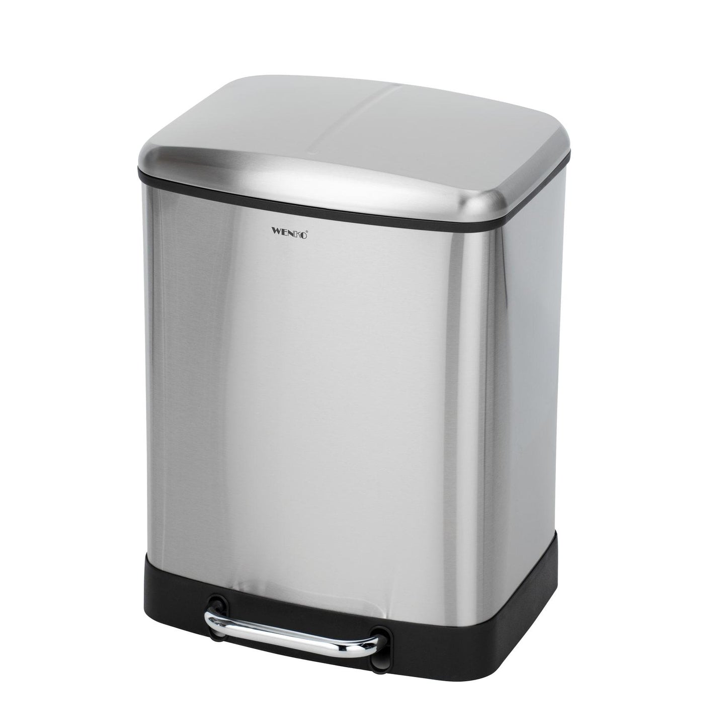 Poubelle à pédale en acier inoxydable Easy Close Studio Duo, 2 x 20 l