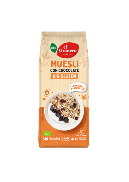 Glutenvrije muesli met chocolade Bio El Granero, 375 g