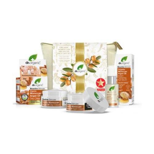 Presentförpackning med ansiktsprodukter Arganolja Dr. Organic