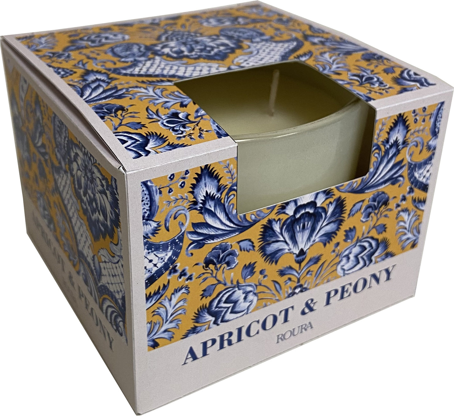 Jaipur Apricot & Peony scented candle with 3 wicks Roura