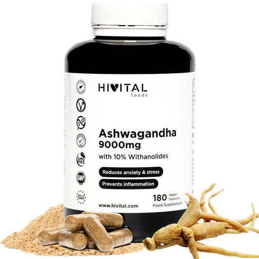 Ashwangandha 9000 mg  Hivital 180 kapsułek wegańskich