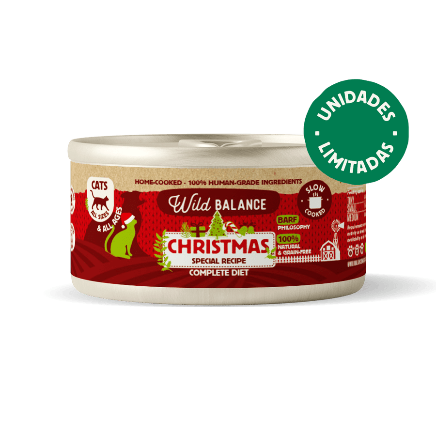 Burk med BARF-jultidning för katter Wild Balance 120 g