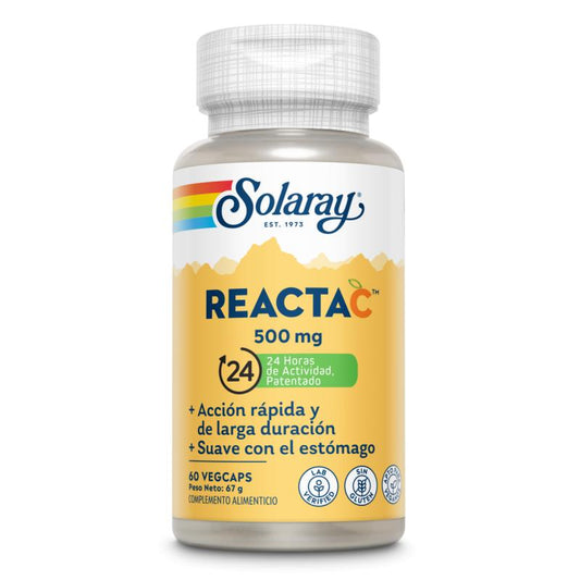Reacta C 500 mg Solaray, 60 kapsułek