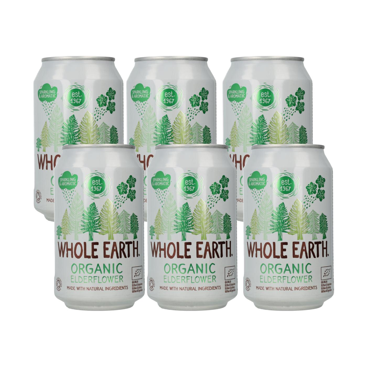 6er-Pack Bio-Erfrischungsgetränk Holunder, 330 ml Whole Earth