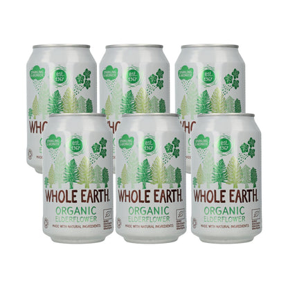 6er-Pack Bio-Erfrischungsgetränk Holunder, 330 ml Whole Earth