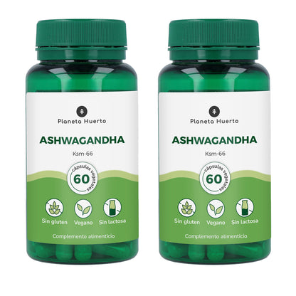 2er-Pack Ashwagandha KSM-66 Planeta Huerto 60 Kapseln