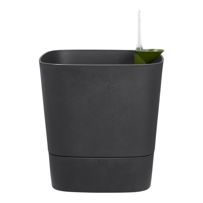 Bloempot met zelfbewatering Greensense Aquacare Square Elho 30 cm charcoal grey