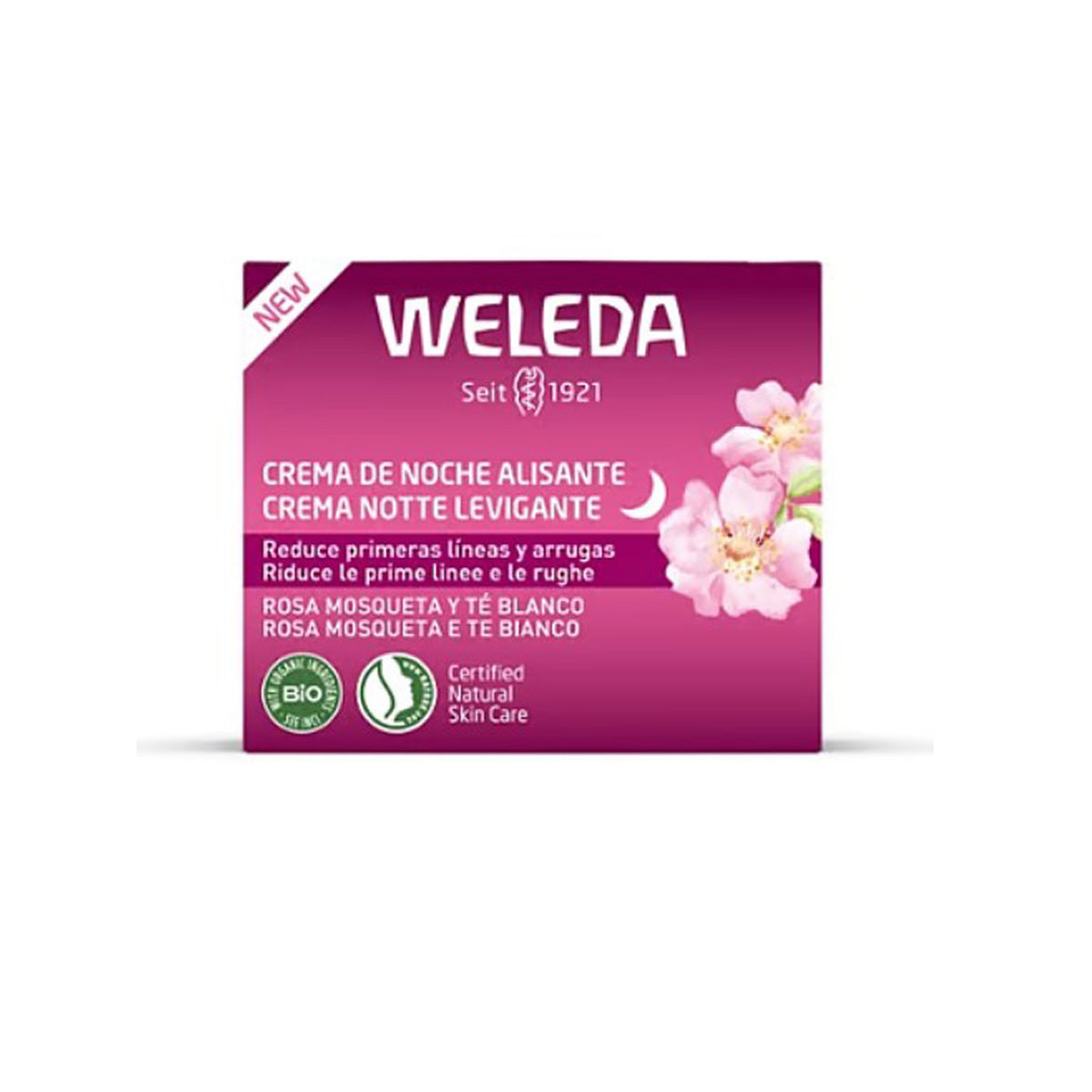 Krem na noc wygładzający z dziką różą i białą herbatą, Weleda, 40 ml