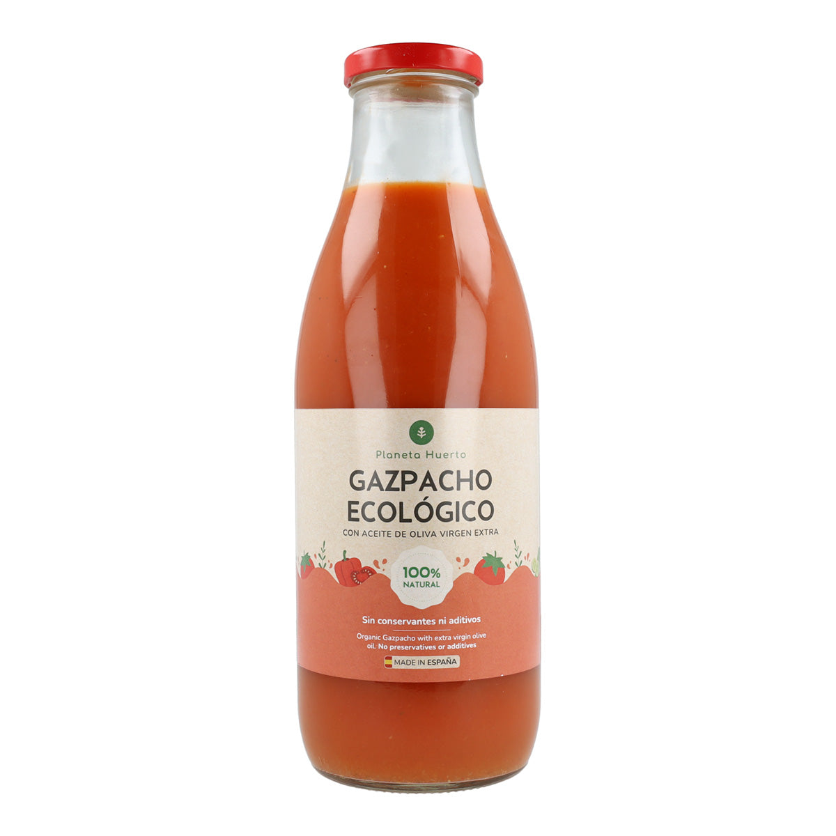 6-pack traditionell gazpacho ECO med extra jungfruolja Planeta Huerto 1 l