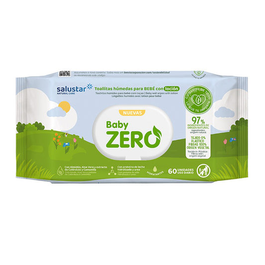 Salustar biodegradable baby wipes, 60 units