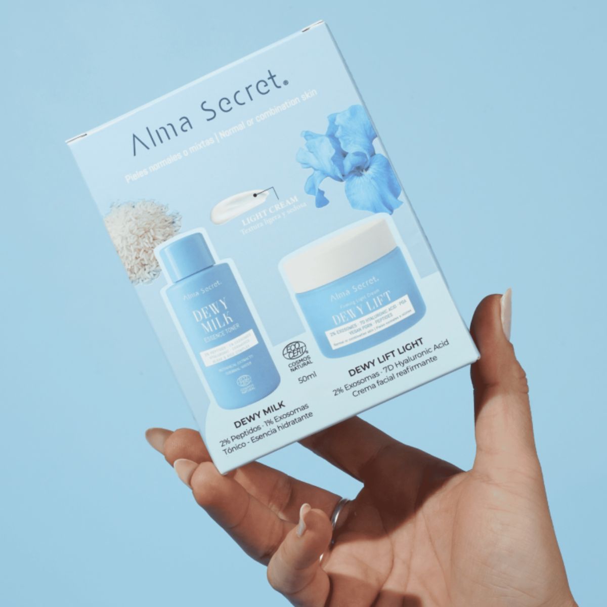 ZESTAW: KREM DZIENNY DEWY LIFT „LIGHT”  SKÓRA NORMALNA-MIESZANA 50 ML + MINI TONIK DEWY MILK 50 ML