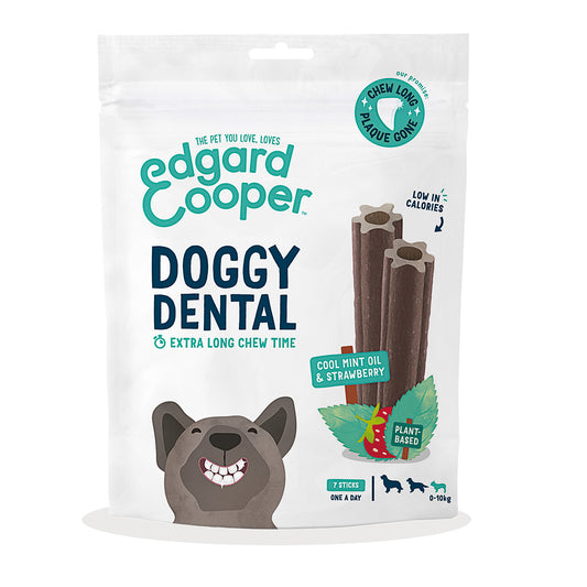 Doggy Dental per cani di piccola taglia Menta e fragola Edgard Cooper 7 stick