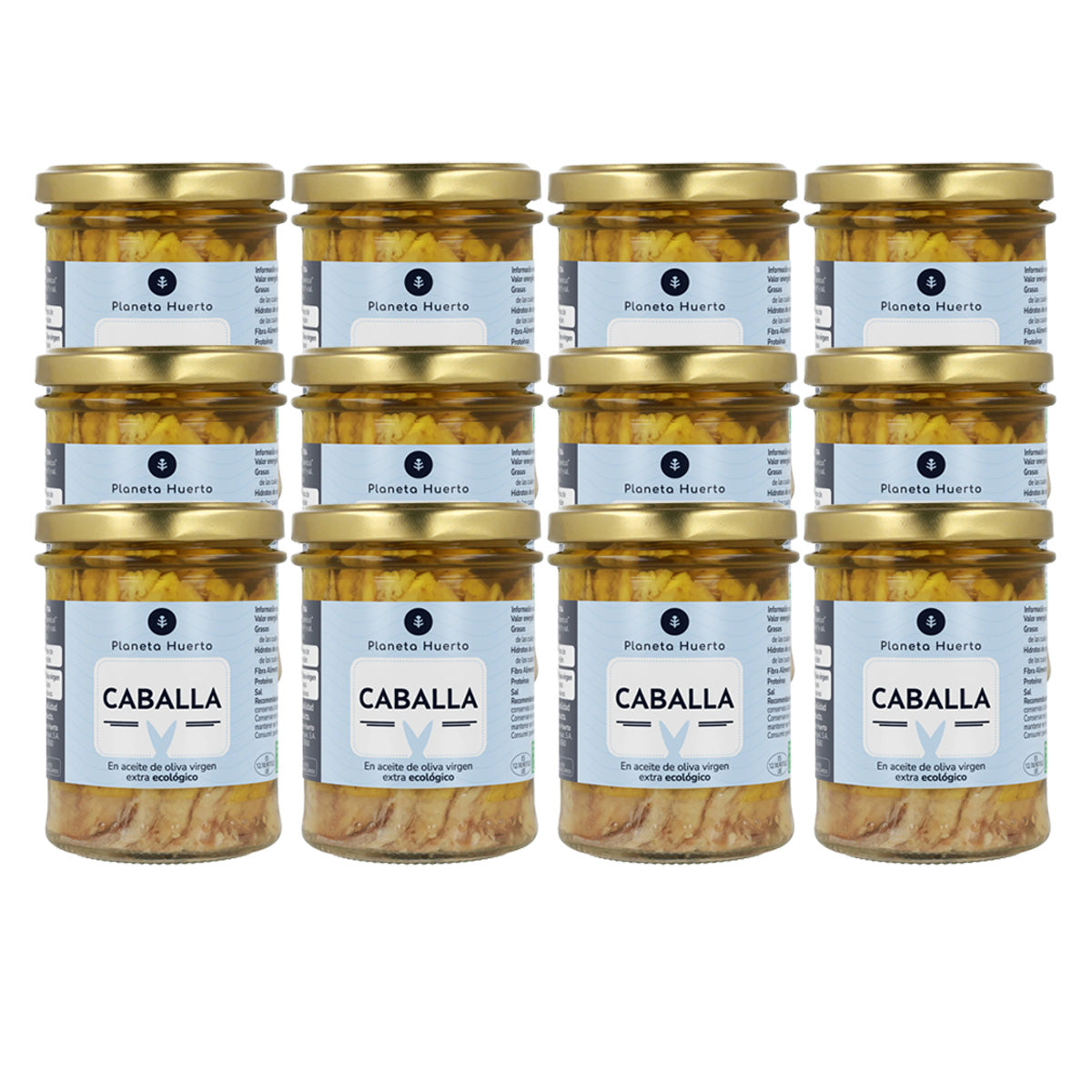 12-pack Makrill i extra jungfruolja ECO Planeta Huerto 190 g