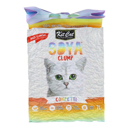 Kit Cat Arena Eco SoyaClump - Confetti 7 L Litière pour chat