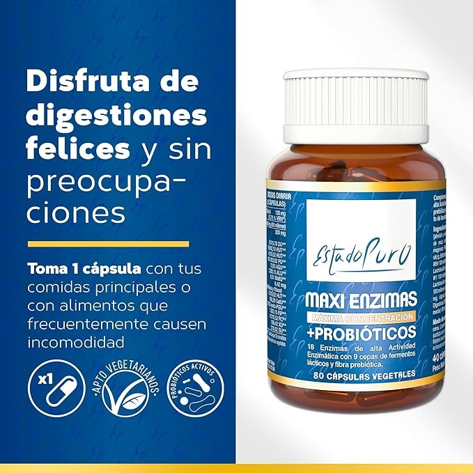 Maxi Enzimi con Probiotici, Tongil, 80 capsule vegetali