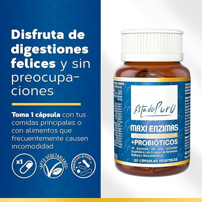 Maxi Enzimi con Probiotici, Tongil, 80 capsule vegetali