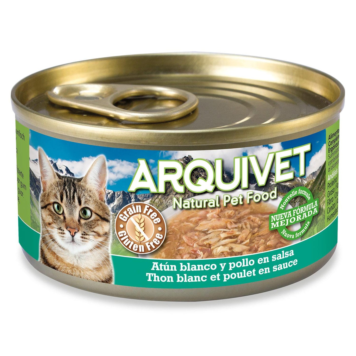 Witte tonijn en kip in saus Arquivet 80 g Natvoer voor katten