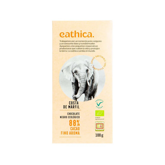 Eathica 88% Ivory Coast Organic Chocolate 100 g