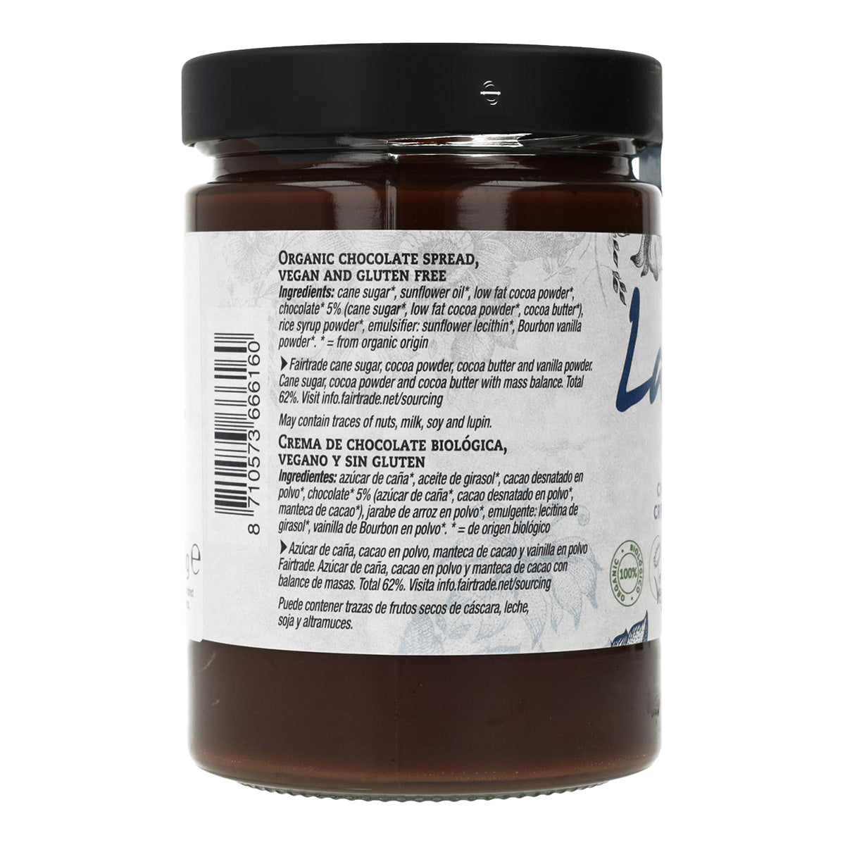 Vegansk glutenfri chokladkräm La Vida Vegan 270 g