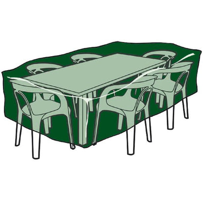Rectangular polyethylene table and chair cover 225 x 143 x 90 cm