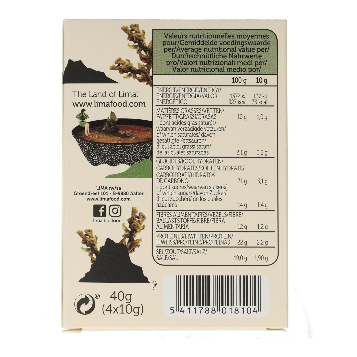 Lima Traditional ECO Instant Miso Soup 4x10 g