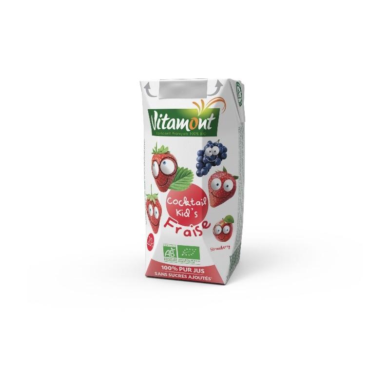 Vitamont aardbeiensap 6 pakjes van 200 ml