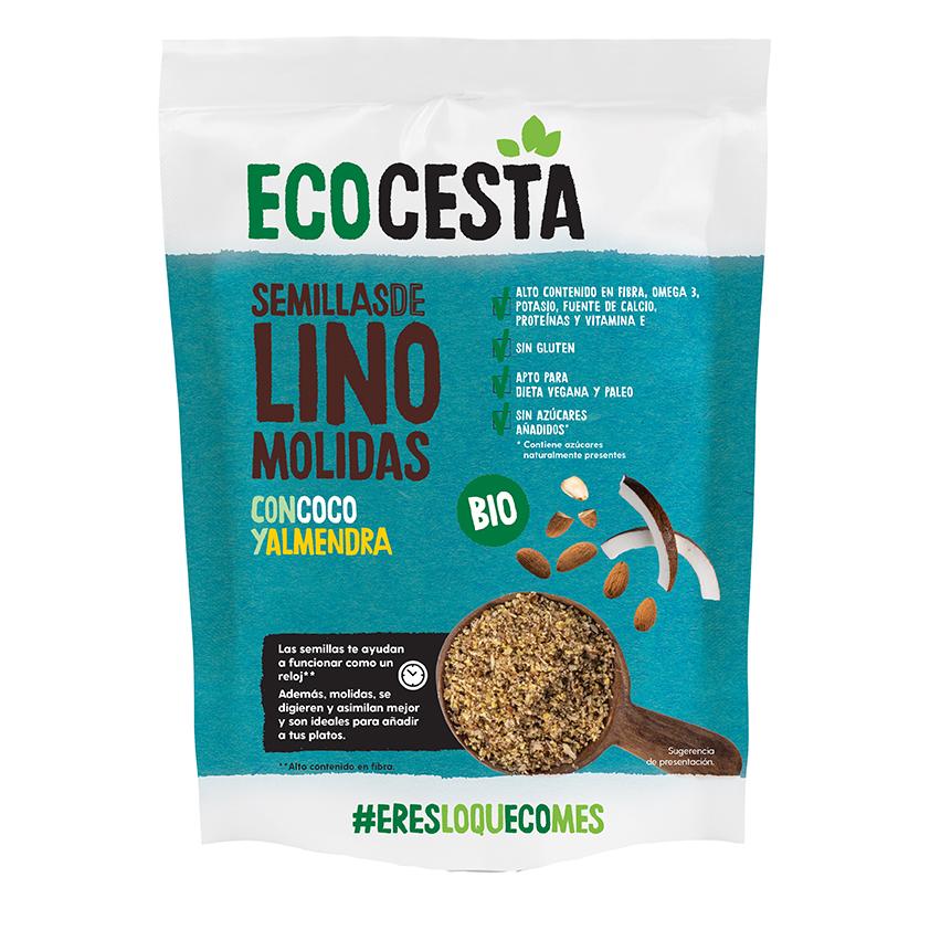 Gemahlene Leinsamen mit Kokosnuss und Bio-Mandeln, 200 g Ecocesta