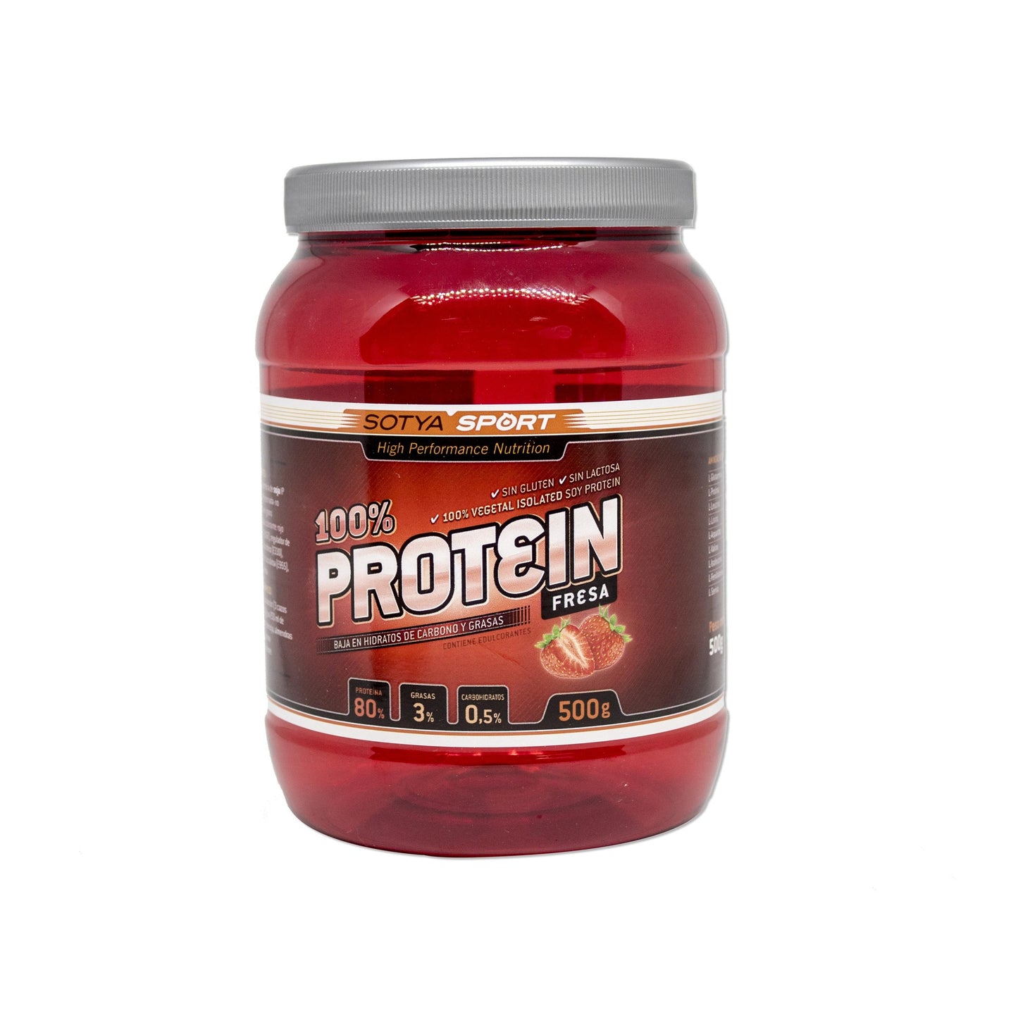 Proteine di soia 100% fragola Sotya 500 g