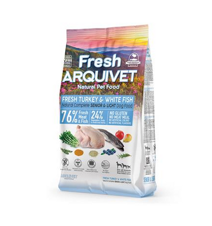 Fresh Senior Light Turkey & White  Arquivet 2,5 kg Półwilgotna karma dla psów