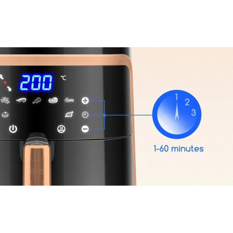 7L Aigostar Box okerkleurige heteluchtfriteuse 1900 W (gereviseerd)