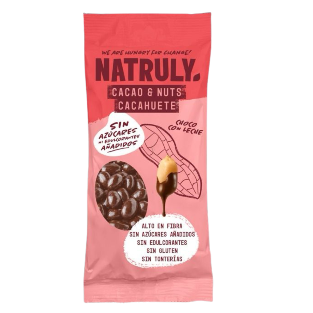 Cacao&Nuts Mjölkchoklad, Natruly, 50 g