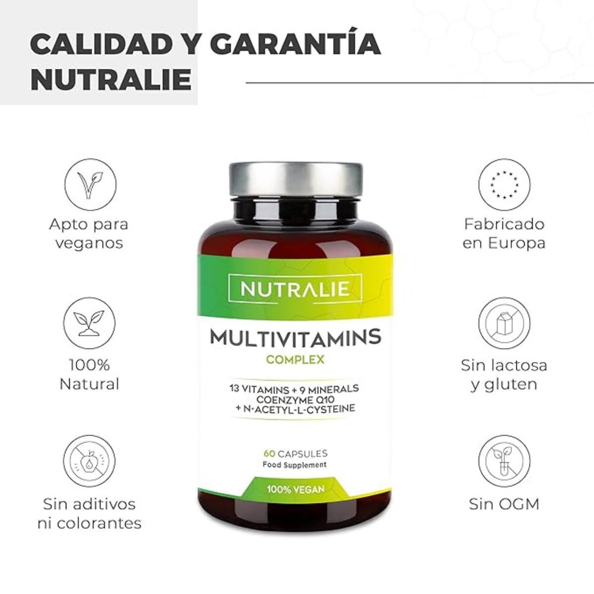 Nutralie Multivitamin Complex med 29 aktiva ingredienser 60 kapslar