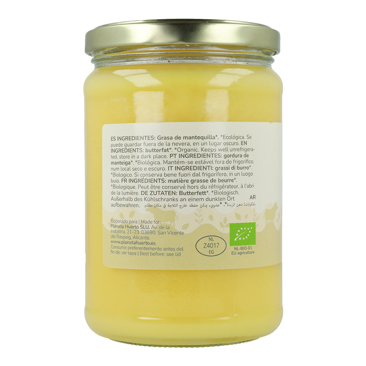 2er-Pack geklärte Butter Ghee ECO Planeta Huerto 500 g