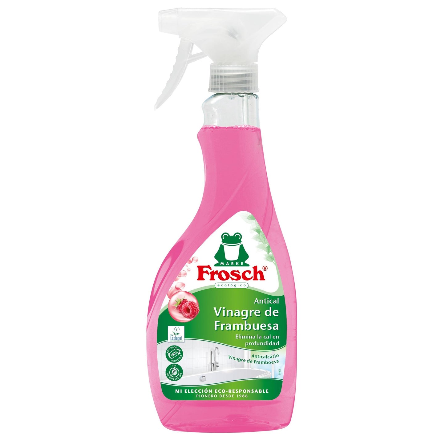 Spray przeciwkamienny malinowy Frosch 500 ml