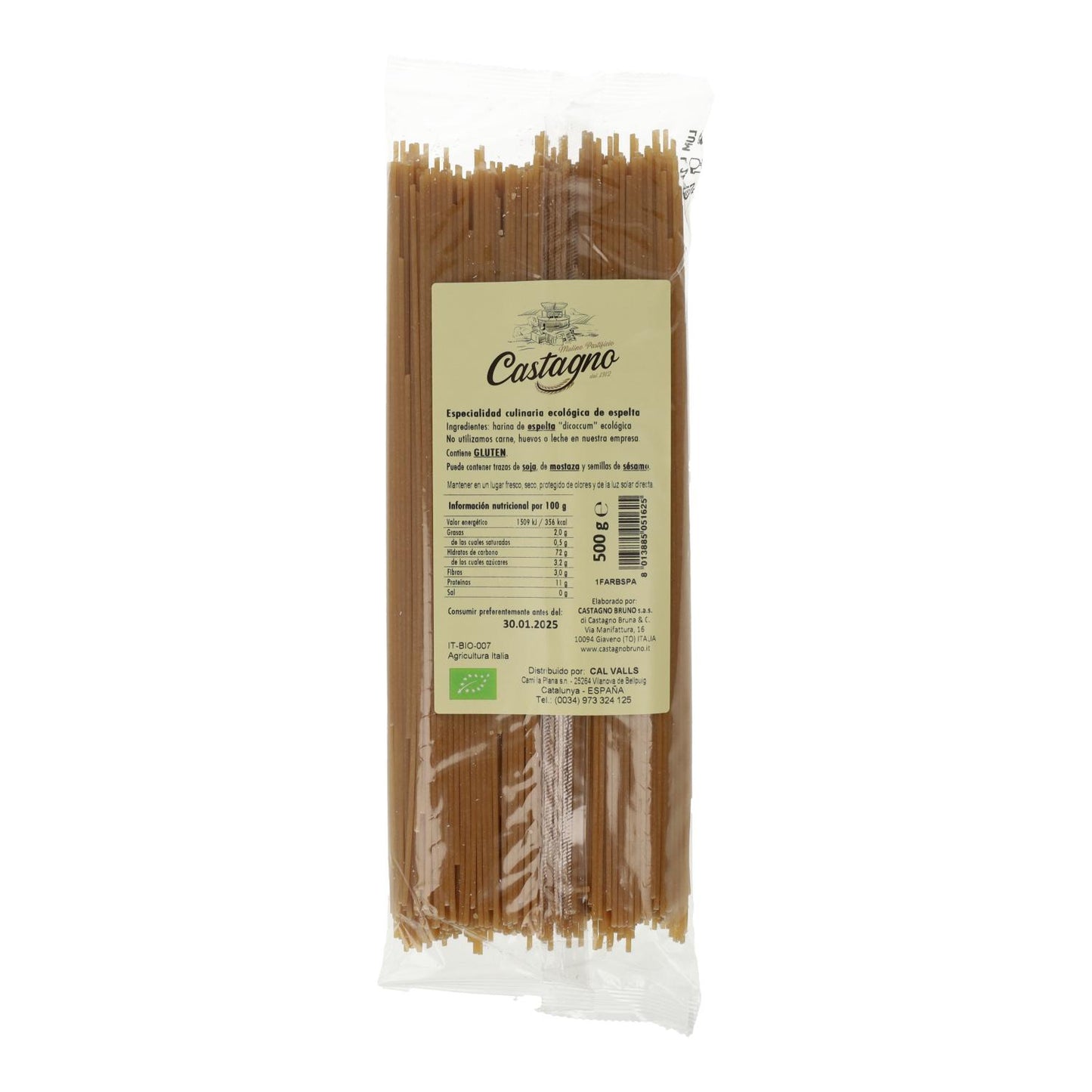 Spaghetti à l'épeautre DICOCCUM ECO Castagno 500 g