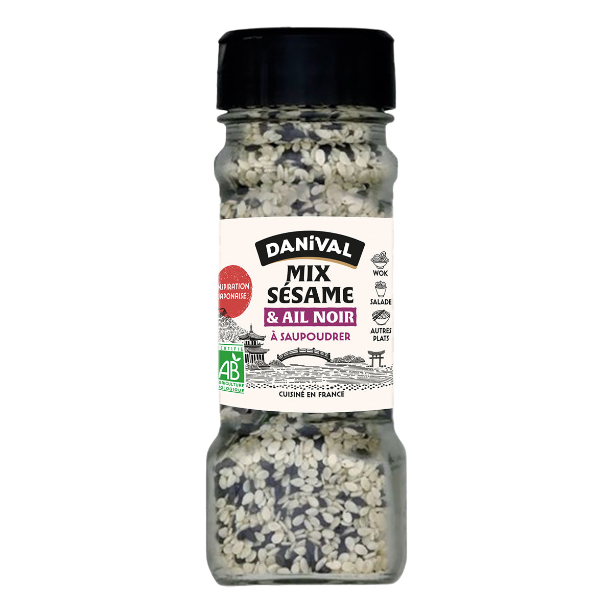 Organic Sesame and Black Garlic Seasoning, Danival 45 g