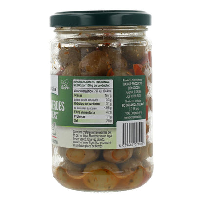 Zielone oliwki z dressingiem śródziemnomorskim Bio Organica Italia 180 g