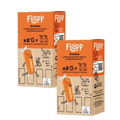 Pack of 2 x ECO Refill Flopp Degreaser 2 caps