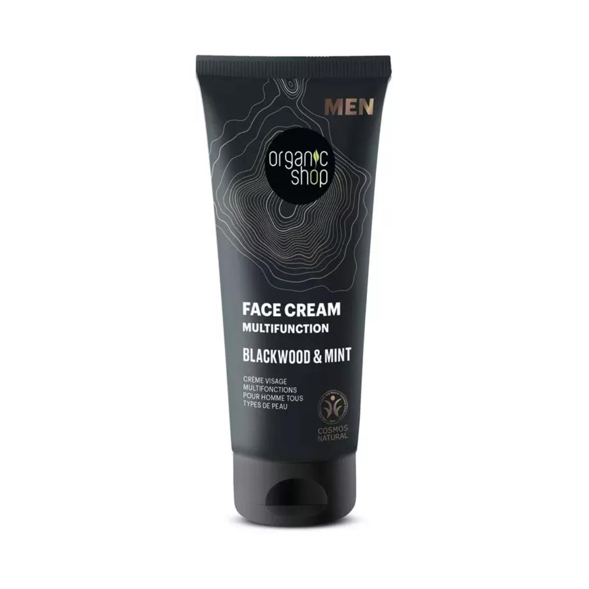 Wielofunkcyjny krem do twarzy z korą dębu i miętą Organic Shop, 75 ml