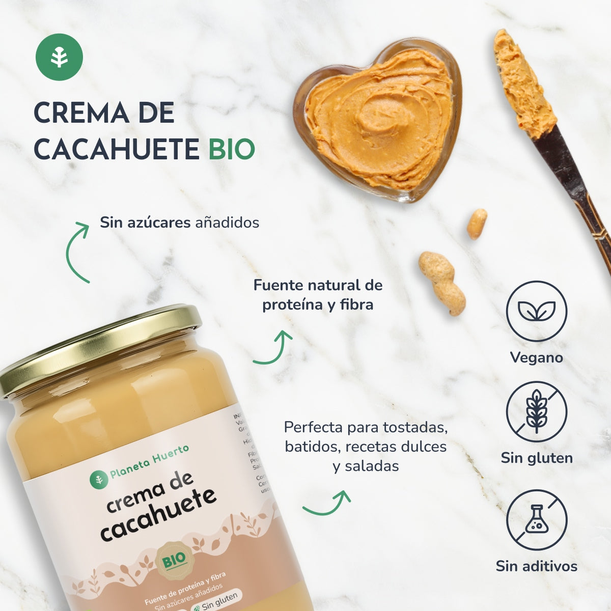 Planeta Huerto Organic Peanut Butter 2 kg
