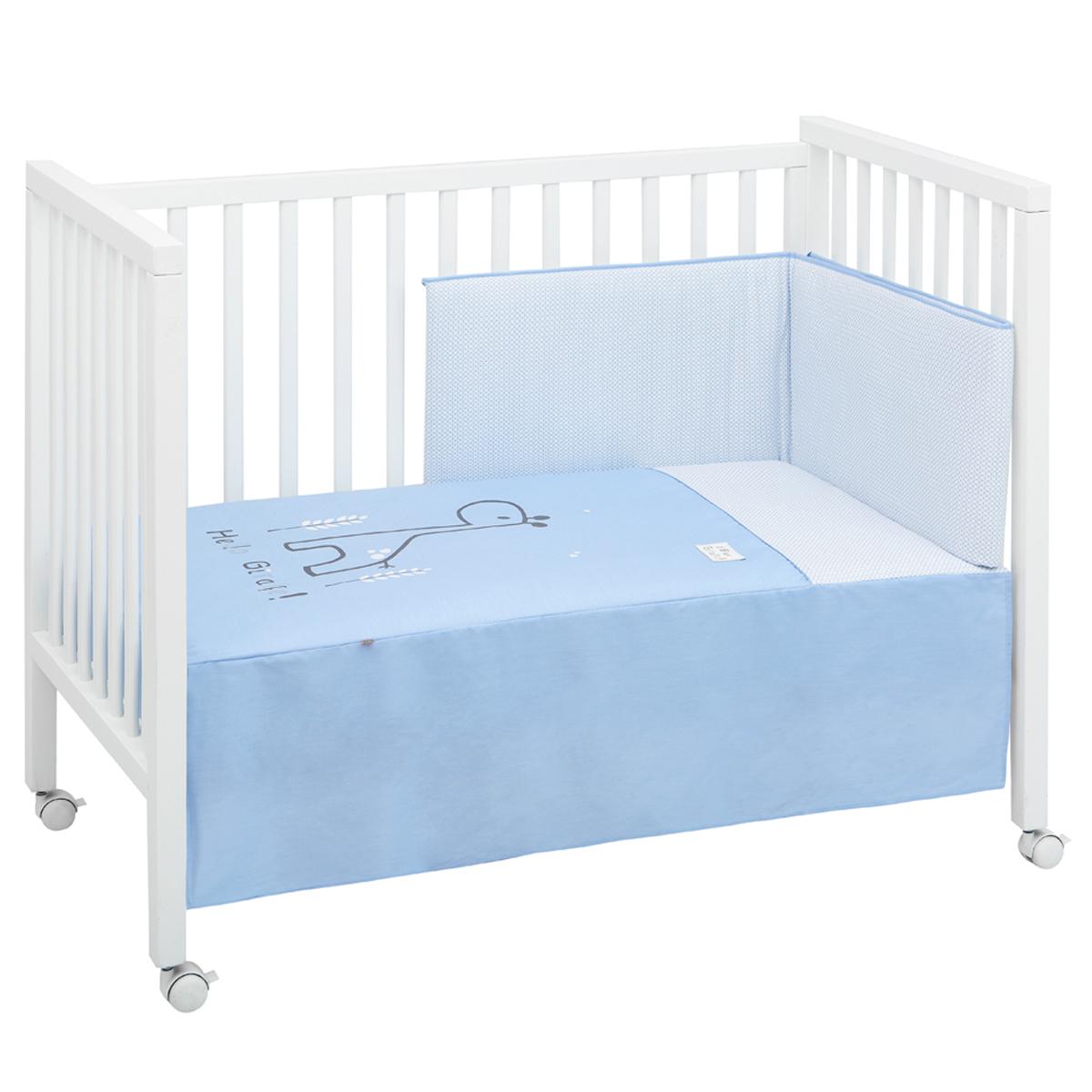 Quilt + cot protector set by BE 60x120 cm. Various colours Lion chalk