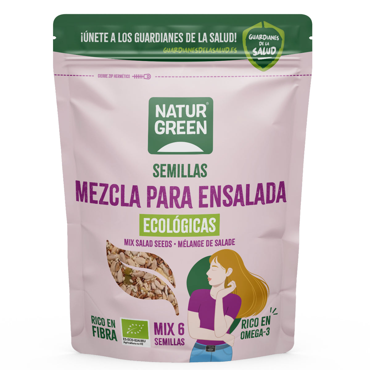 NaturGreen Organic Goji and Chia Salad Mix 6 Seeds, 225 g