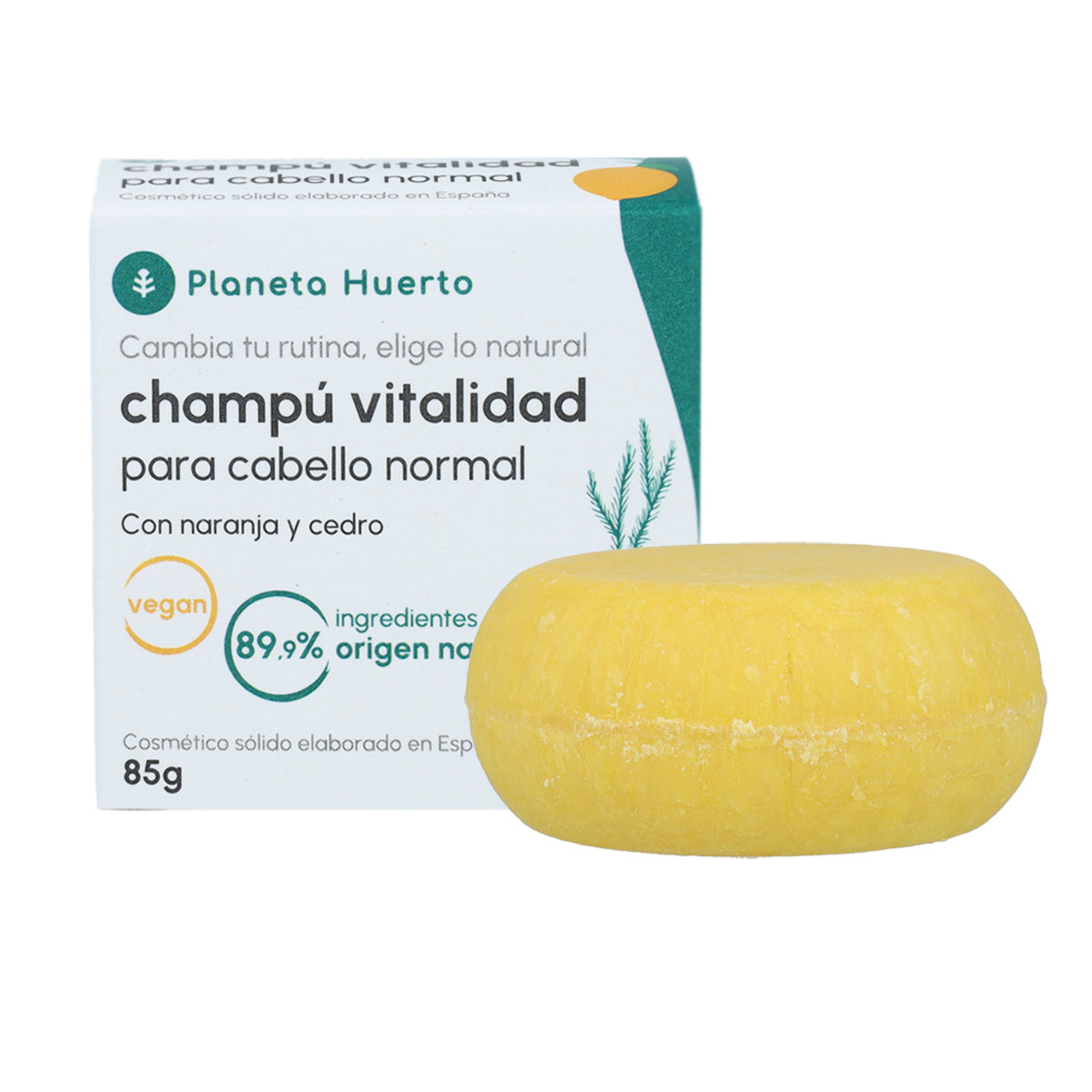 Planeta Huerto Shampoo all'arancia e al cedro per capelli normali 85 g