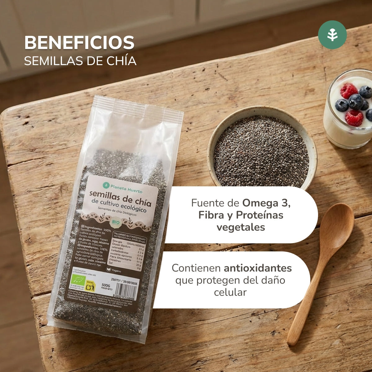 Opakowanie 2x ECO Planet Garden ECO nasiona chia 500 g