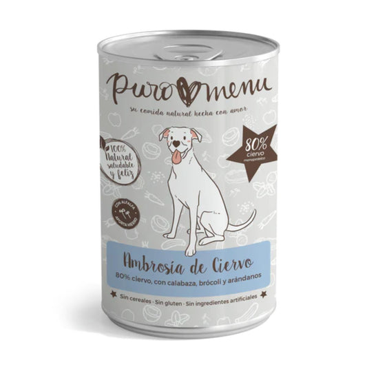 Puromenu Barf Wet Food for Dogs with Deer Ambrosia 400 g