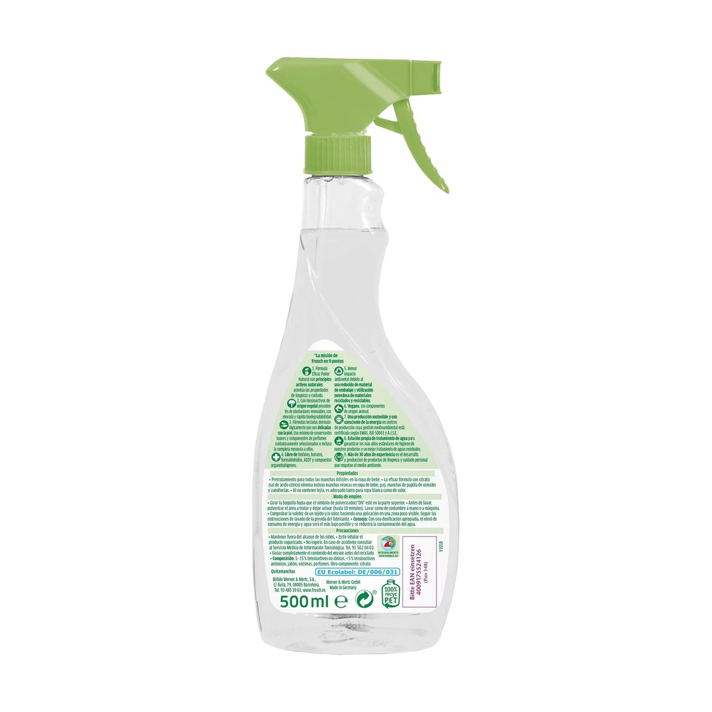 Pack of 10 Frosch Baby Stain Removers 500 ml