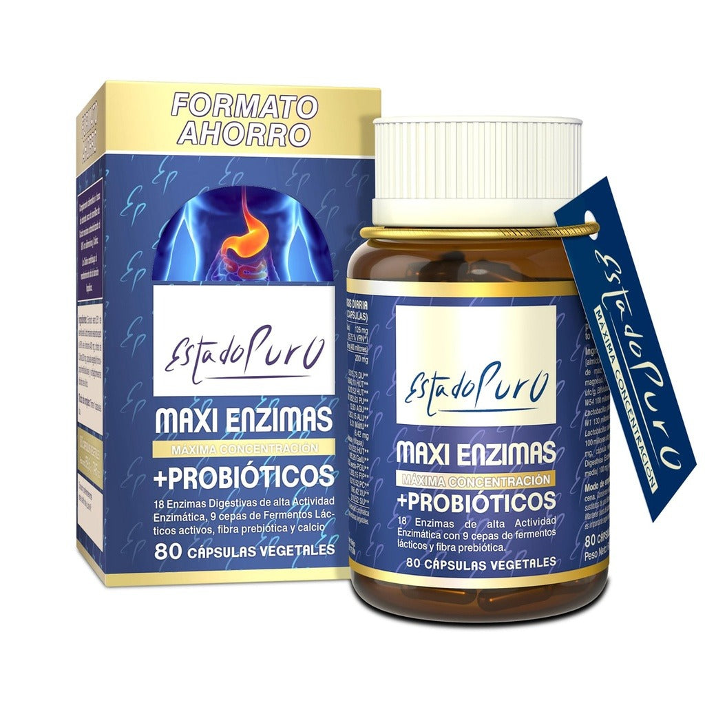 Maxi Enzimi con Probiotici, Tongil, 80 capsule vegetali