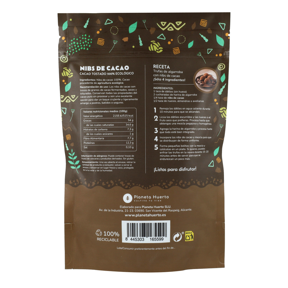 Cocoa Nibs ECO Planeta Huerto 250 g